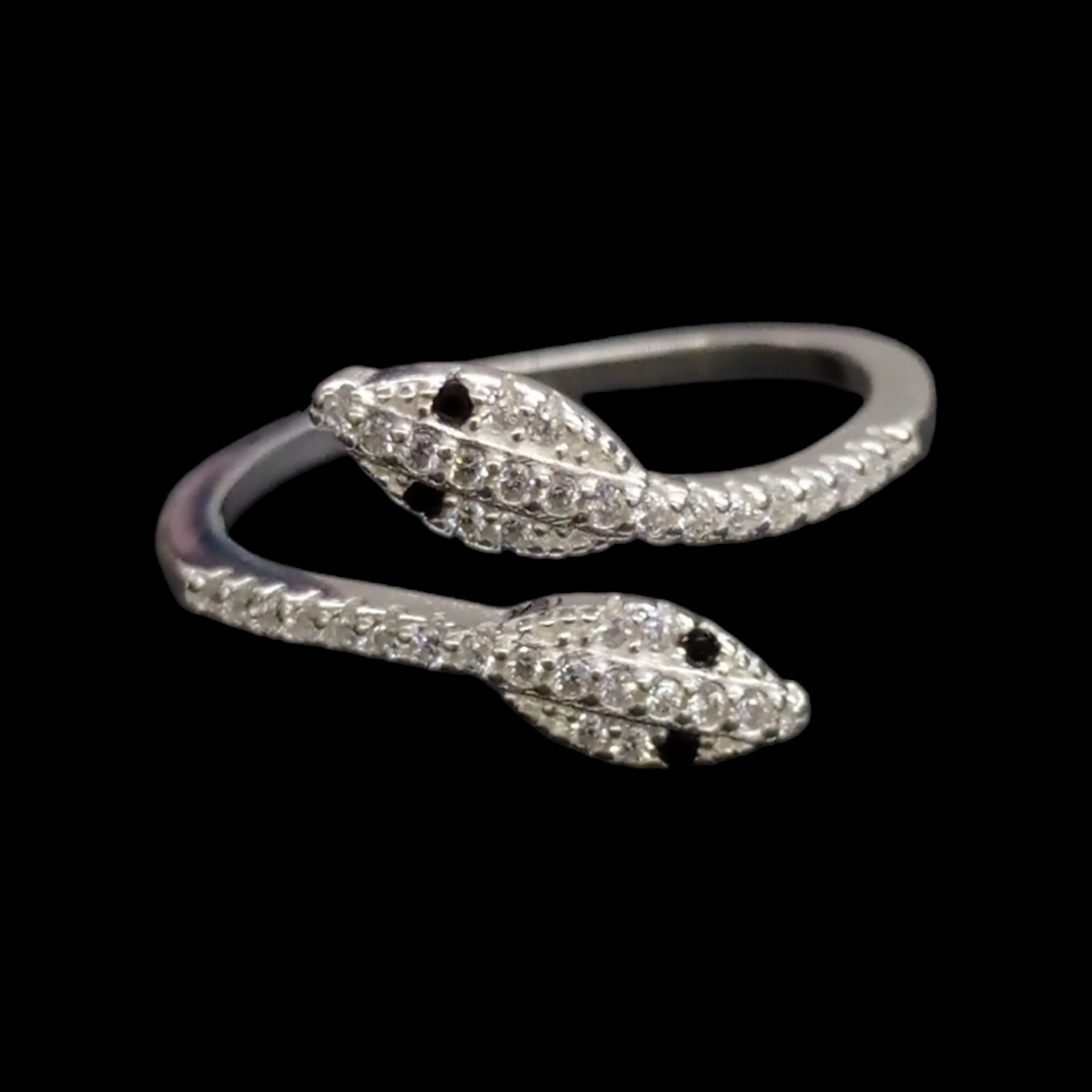 Anillo de serpiente con zirconias