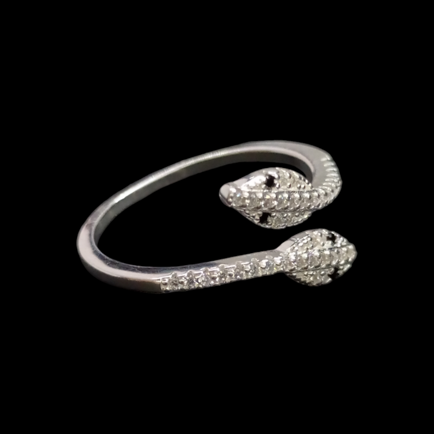 Anillo de serpiente con zirconias