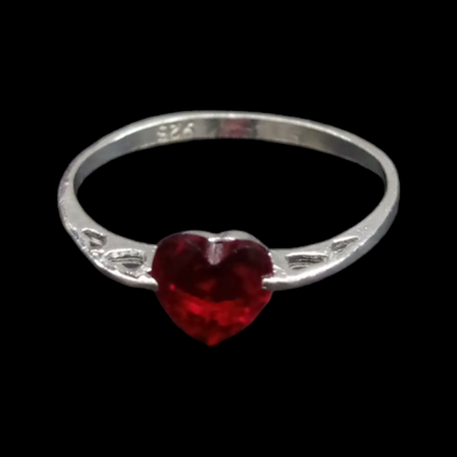 Anillo solitario corazón