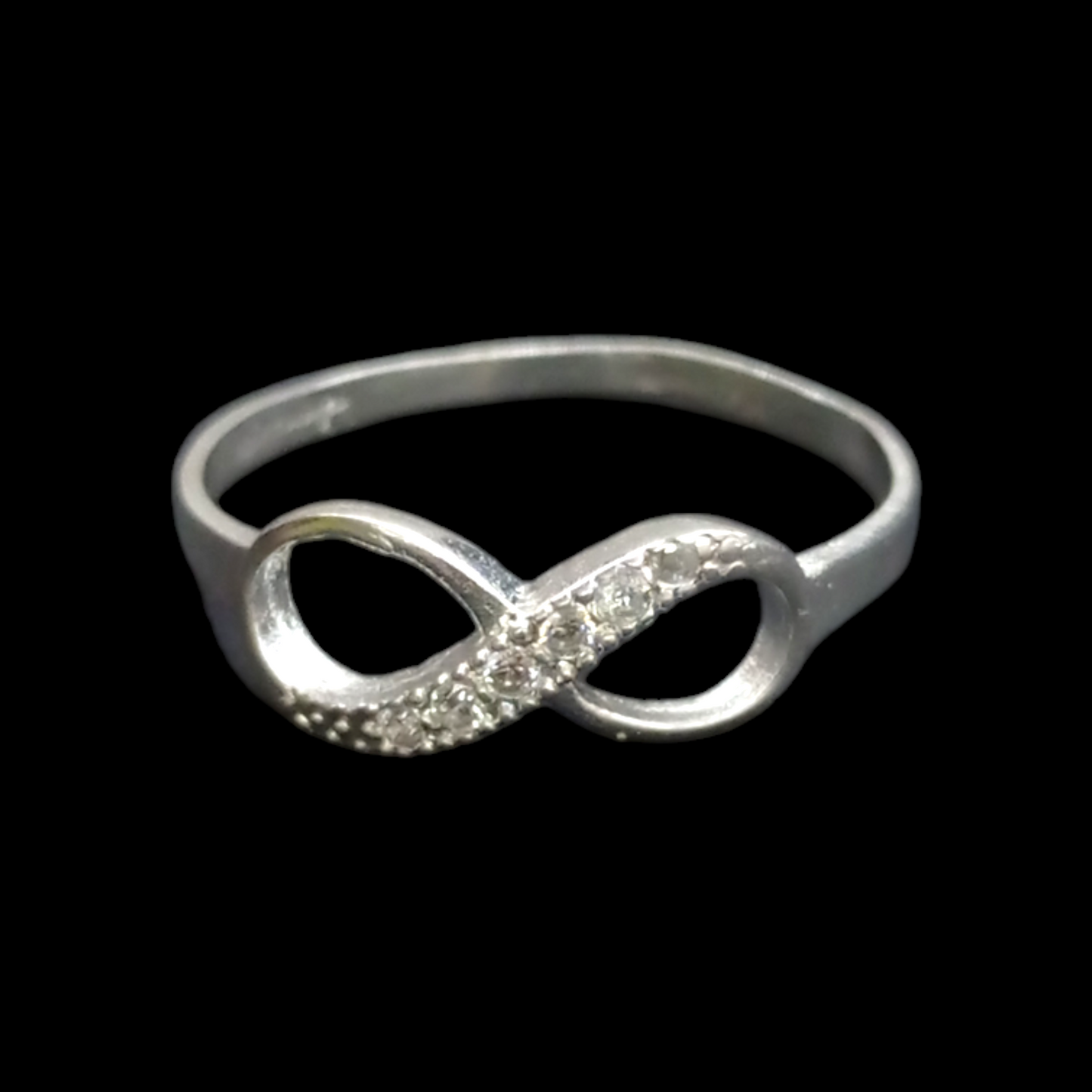 Anillo de infinito con zirconias