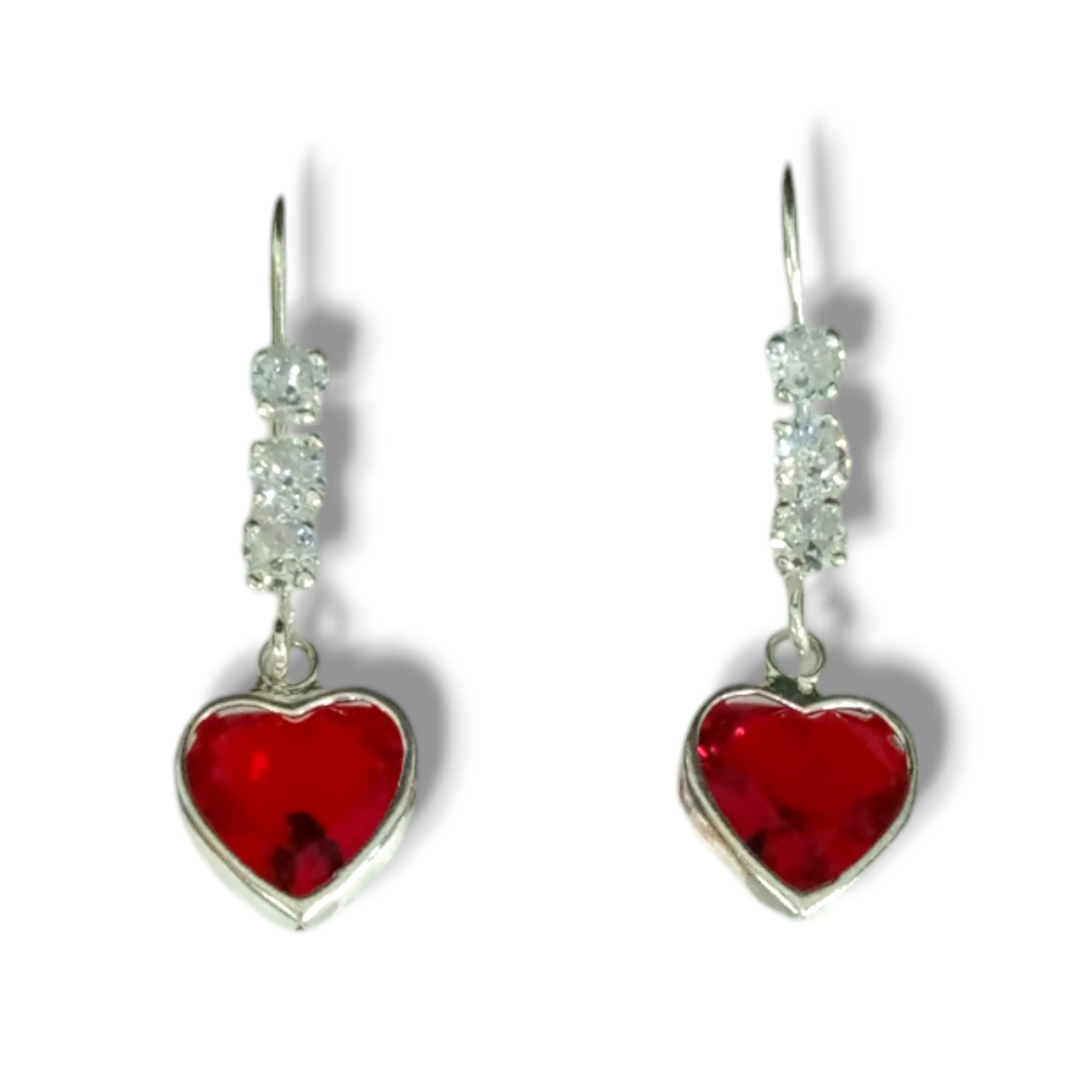 Aretes largos de corazón 02