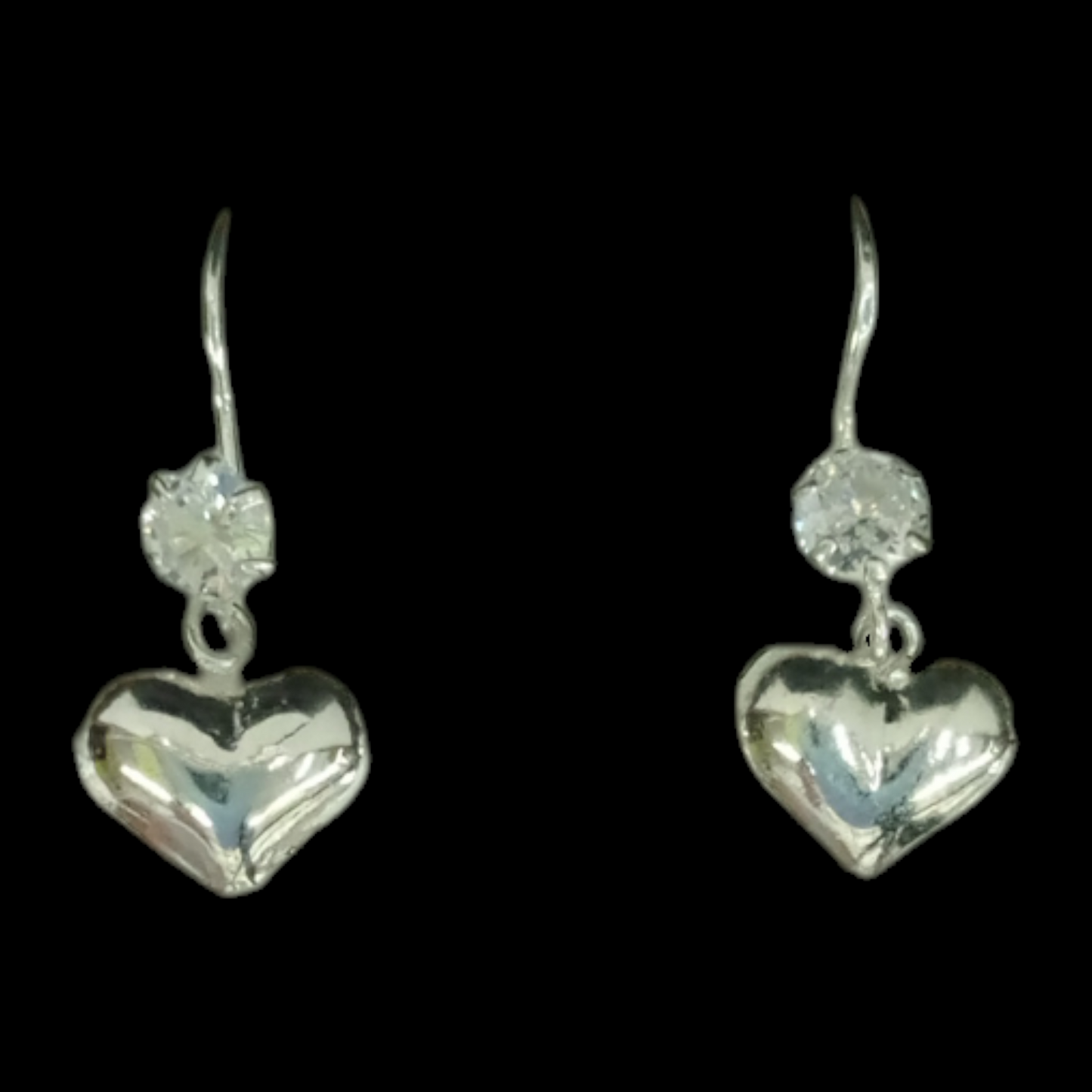 Aretes largos de corazón 01