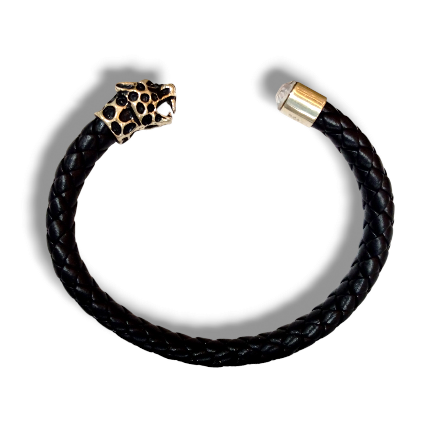 Brazalete de caucho con cabeza de Jaguar